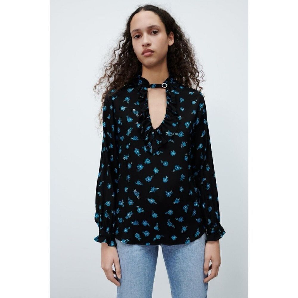 ZARA FLORAL PRINT BLOUSE